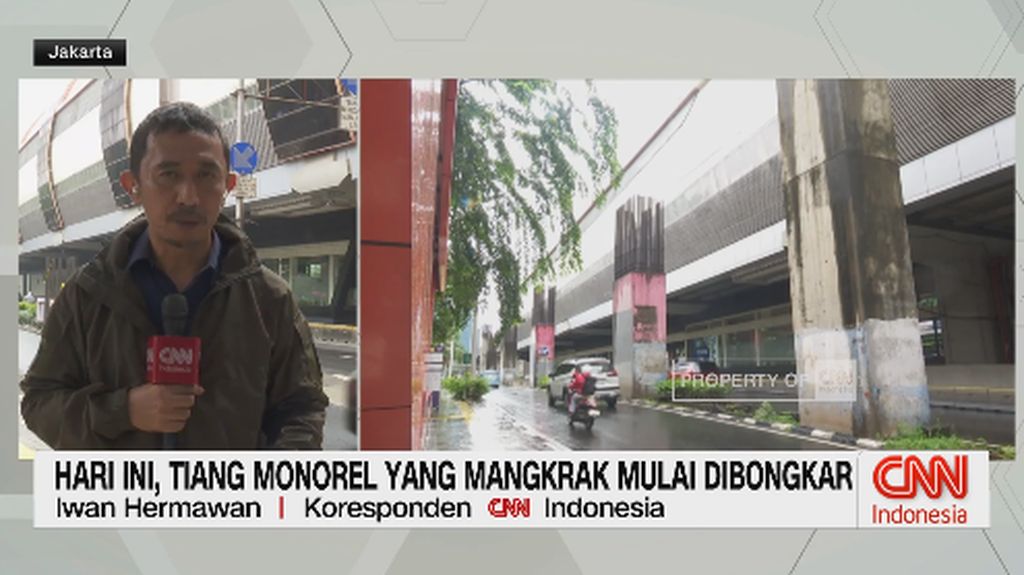 VIDEO: Pembongkaran Tiang Monorel Dimulai Hari Ini