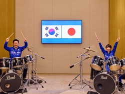 Video Presiden Korsel-PM Jepang Main Drum: Bawa Lagu BTS-KPop Demon Hunters