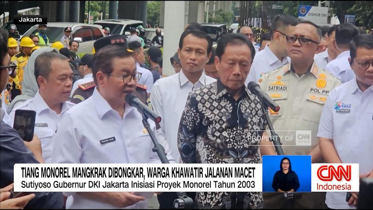VIDEO: Tiang Monorel Mangkrak Dibongkar, Warga Khawatir Macet