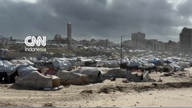 Tenda Pengungsi Warga Gaza Kebanjiran Imbas Badai Ekstrem