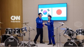 Aksi PM Jepang dan Presiden Korsel Main Drum Lagu Kpop Demon Hunters