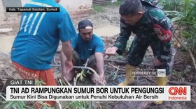 VIDEO: TNI AD Rampungkan Sumur Bor Untuk Pengungsi di Tapanuli Selatan