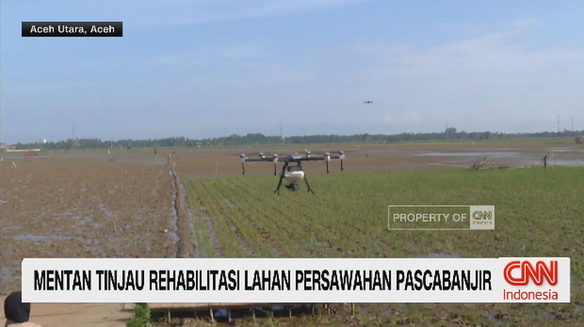VIDEO: Mentan Tinjau Rehabilitasi Lahan Persawahan Pascabanjir