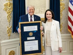 Dapat Hadiah Nobel dari Pemimpin Oposisi Venezuela, Trump Bilang Gini