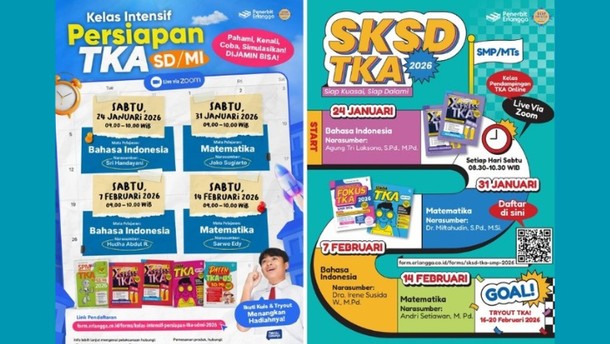 Persiapkan TKA Jenjang SD dan SMP Sejak Dini Bersama Penerbit Erlangga