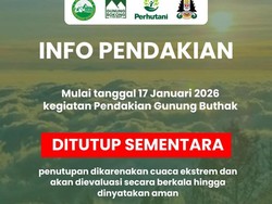 Imbas Cuaca Ekstrem, Pendakian Gunung Buthak Tutup Sementara