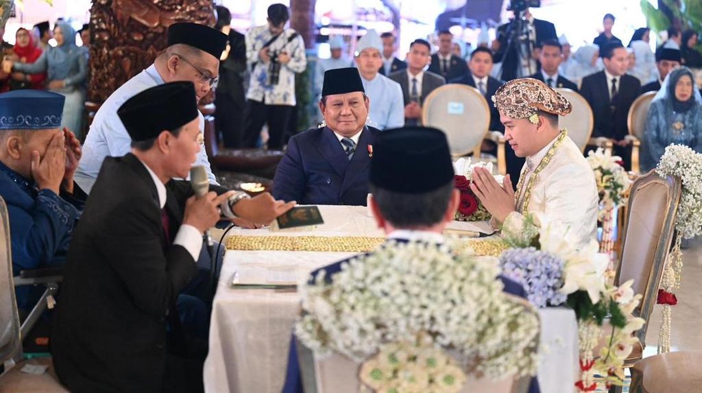 Haru Presiden Prabowo Jadi Saksi Nikah Sekretaris Pribadi