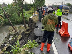 Talud Jalan Lingkar Selatan Klaten Ambrol