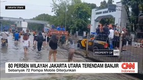 VIDEO: 80 Persen Wilayah Jakarta Utara Terendam Banjir