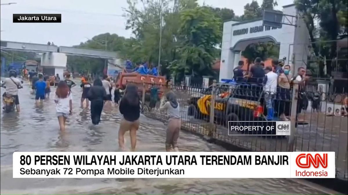 VIDEO: 80 Persen Wilayah Jakarta Utara Terendam Banjir