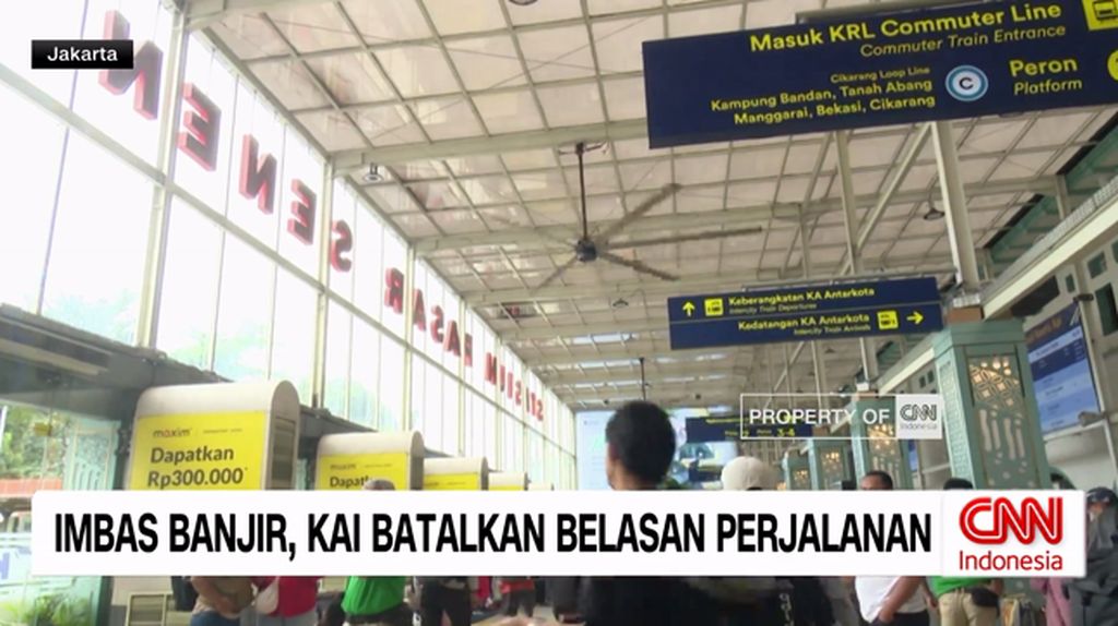 VIDEO: Banjir, KAI Batalkan Belasan Perjalanan
