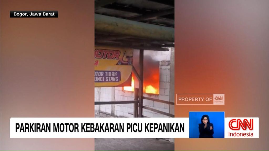 VIDEO: Parkiran Motor Terbakar, Kepanikan Pecah di Stasiun Bogor