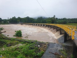 Bendung Lekopancing Maros Naik Status Waspada, Ketinggian Air 90 Cm