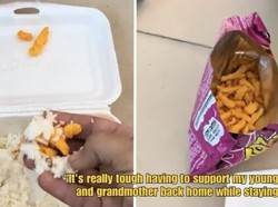 Pekerja Migran Ini Cuma Makan Nasi Putih Pakai Chiki, Netizen Auto Iba