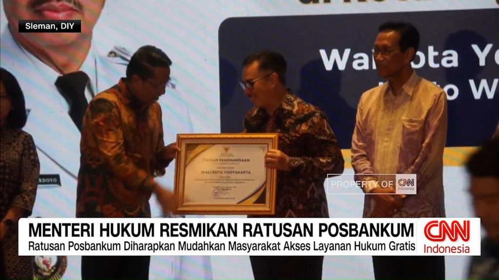 VIDEO: Menteri Hukum Resmikan Ratusan Pos Bantuan Hukum di Yogyakarta