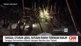 VIDEO: Tanggul Citarum Jebol, Ratusan Rumah Terendam Banjir