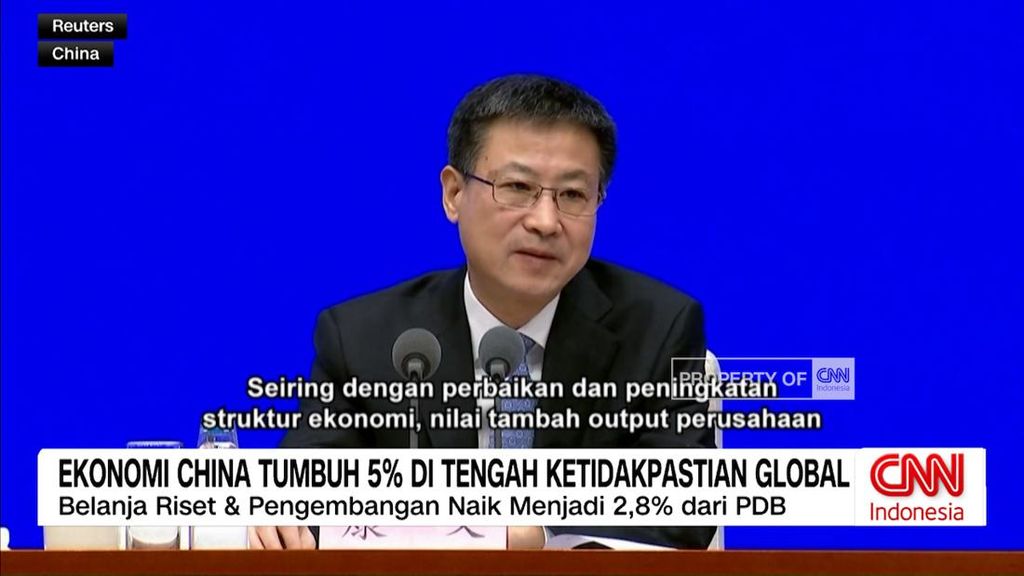 VIDEO: Ekonomi China Tumbuh 5 Persen di Tengah Ketidakpastian Global