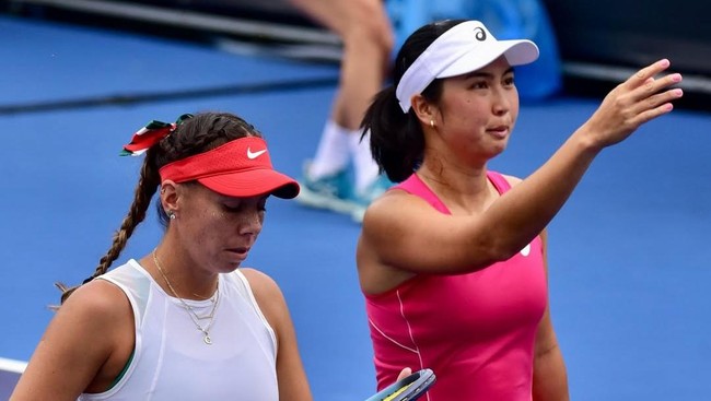 Aldila Sutjiadi/Giuliana Olmos bakal menantang unggulan sembilan, Cristina Bucsa/Nicole Melichar-Martinez dalam babak kedua Australia Open 2026, Jumat (23/1).