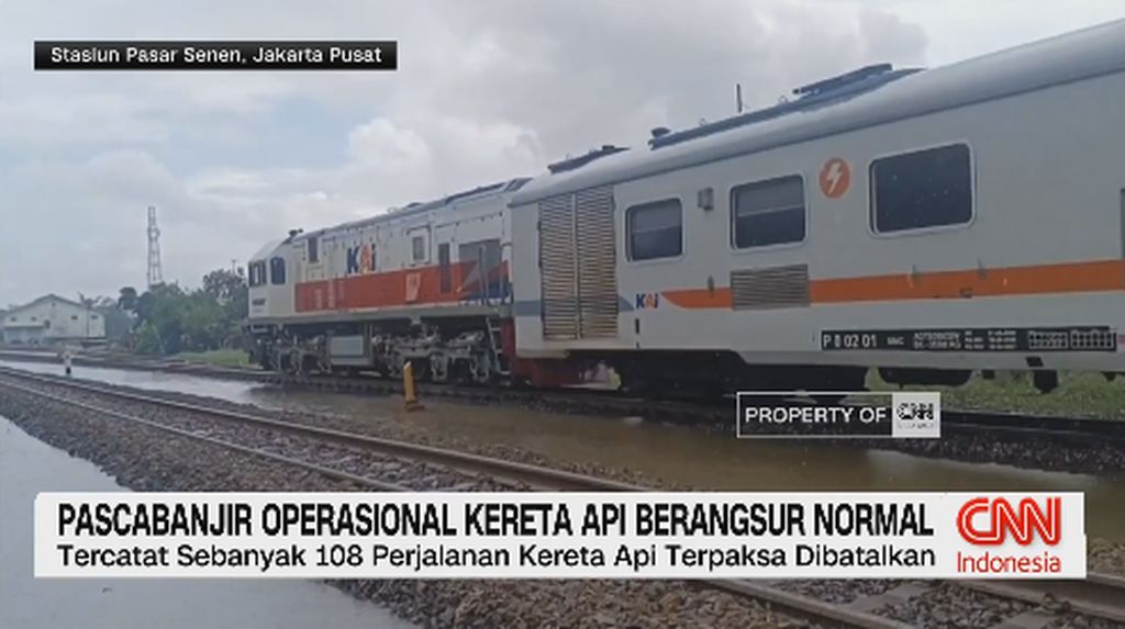 VIDEO: Pascabanjir Operasional Kereta Api Berangsur Normal