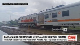 VIDEO: Pascabanjir Operasional Kereta Api Berangsur Normal