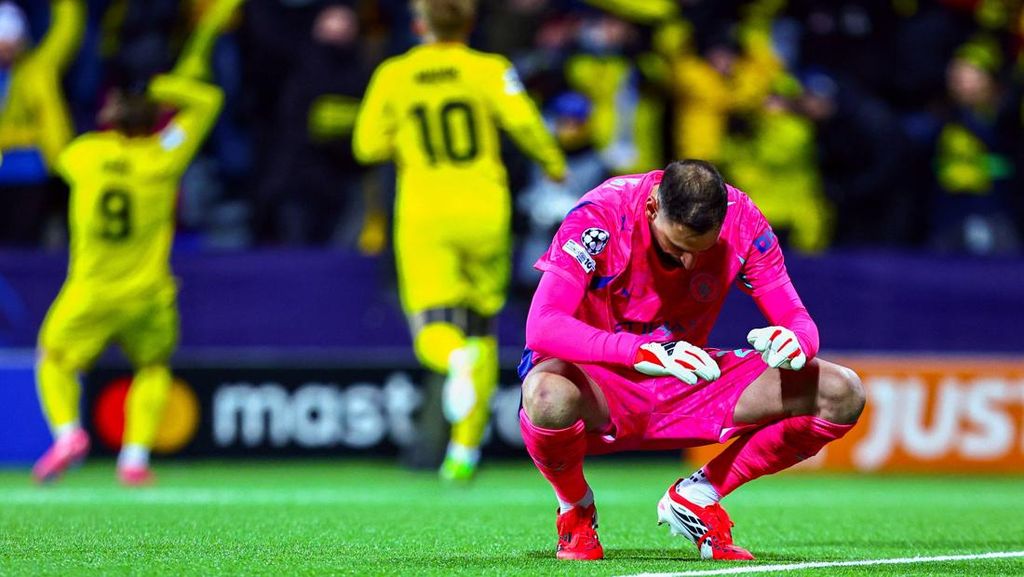 FOTO: Murung dan Sendu Man City Dihantam Bodo/Glimt