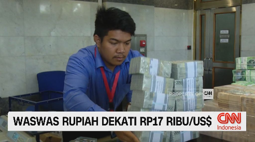 VIDEO: Waswas Rupiah Dekati Rp17 Ribu Per Dolar AS