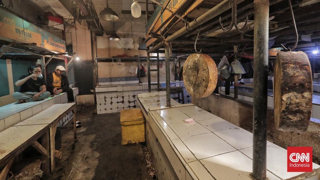 FOTO: Mogok Jualan Pedagang Daging Imbas Harga Sapi Kemahalan