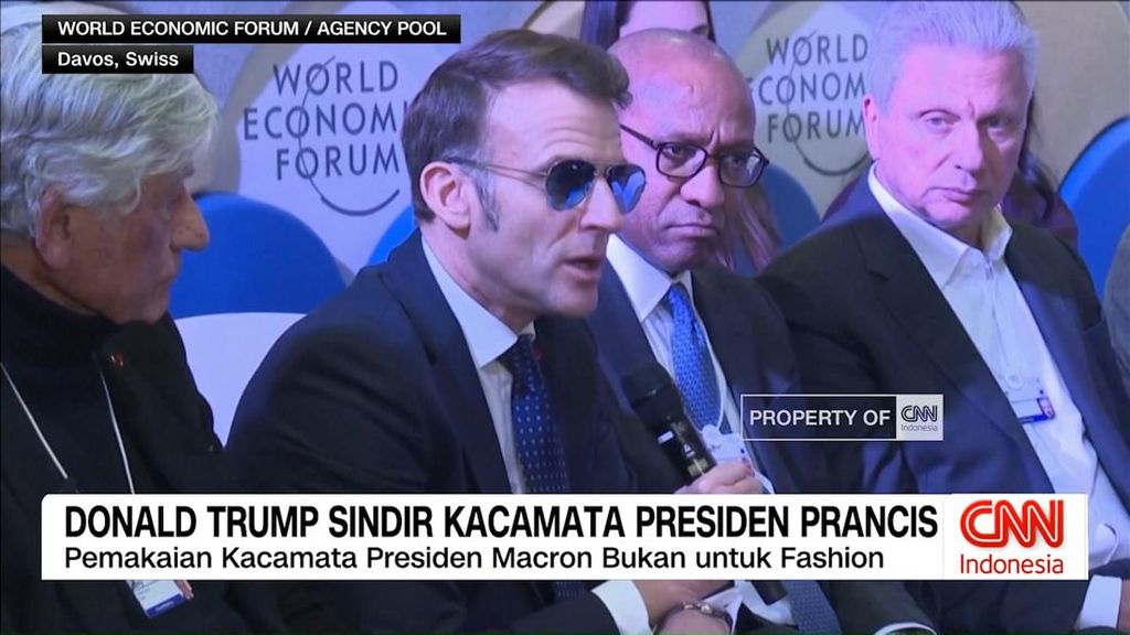 VIDEO: Trump Sindir Macron di Forum Ekonomi Dunia Davos