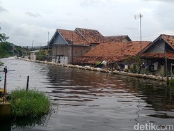 Pilu Warga Cokrah Kampung Bawah Air di Pekalongan Hidup Berkawan Banjir