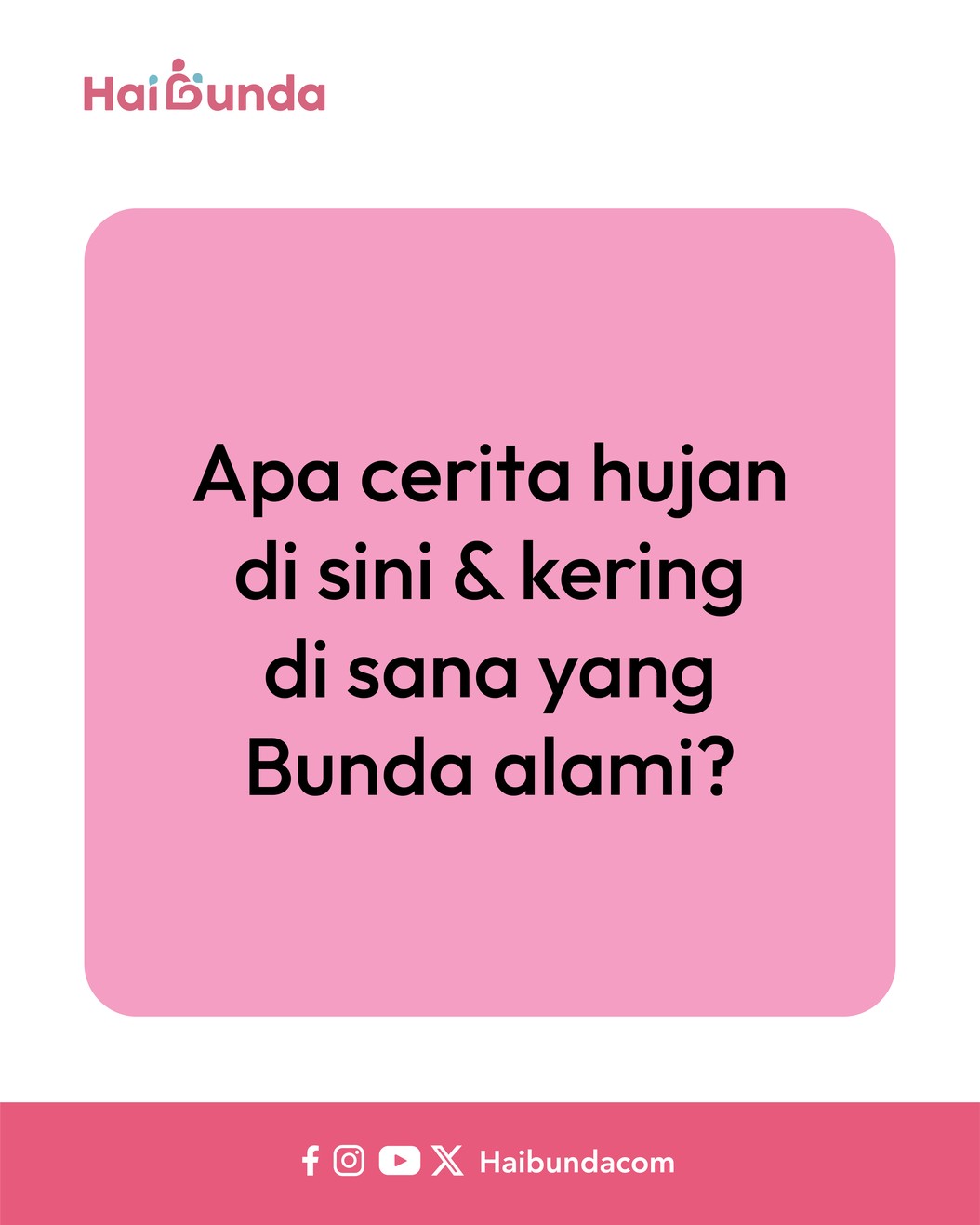 Bunda mengantar kakak sekolah&comma; tapi cuaca sedang tak menentu&period; Baru jalan sebentar sudah hujan&comma; baru selesai pakai jas hujan&comma; eh malah reda&period; Simak selengkapnya&excl;