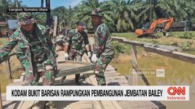 VIDEO: Kodam Bukit Barisan Rampungkan Pembangunan Jembatan Bailey