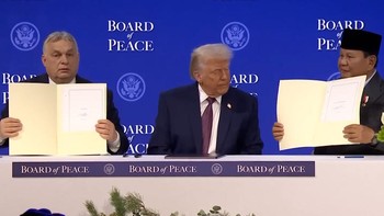 Prabowo Teken Komitmen RI Gabung Dewan Perdamaian, Disaksikan Trump