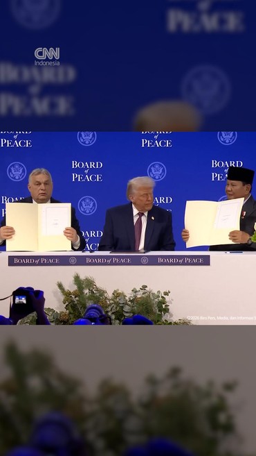 Prabowo Teken Komitmen RI Gabung Dewan Perdamaian, Disaksikan Trump