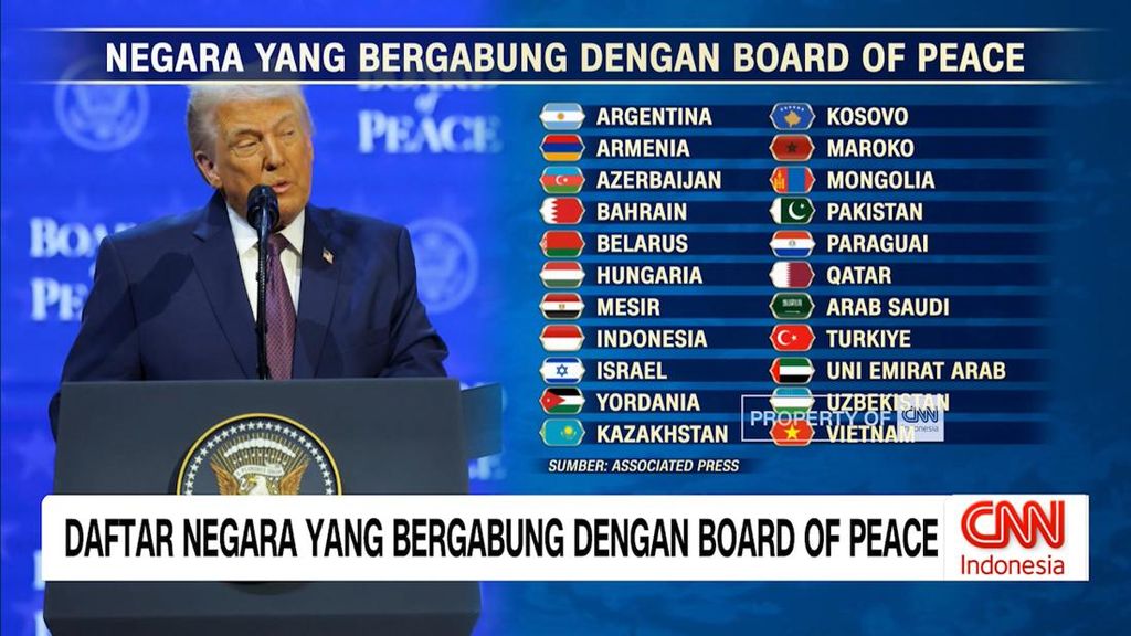 VIDEO: Daftar Negara yang Bergabung dengan Board of Peace
