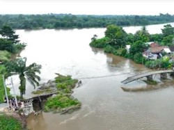 BPBD Ungkap Biang Kerok Jembatan Lubuk Rukam yang Ambruk di Ogan Ilir