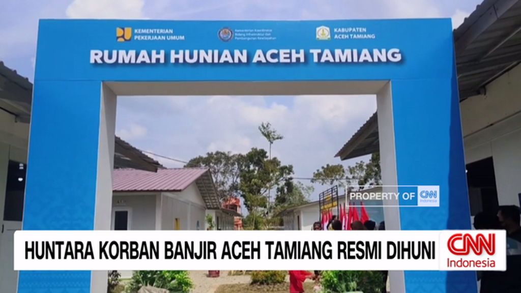 VIDEO: Huntara Korban Banjir Aceh Tamiang Resmi Dihuni