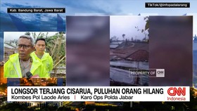 VIDEO: Longsor Terjang Cisarua, Puluhan Warga Dilaporkan Hilang