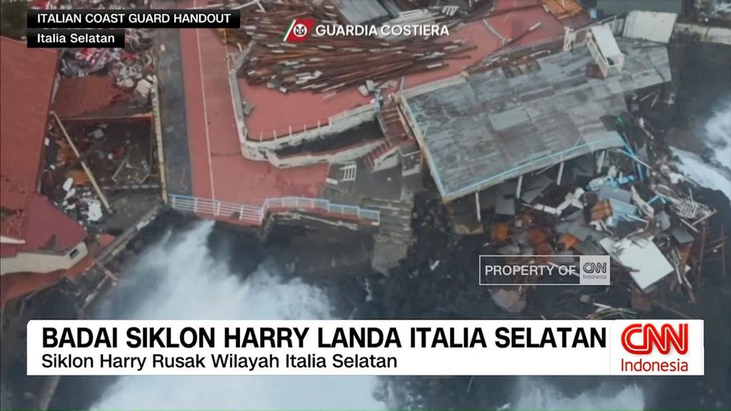 VIDEO: Badai Siklon Harry Terjang Italia Selatan