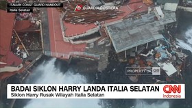 VIDEO: Badai Siklon Harry Terjang Italia Selatan