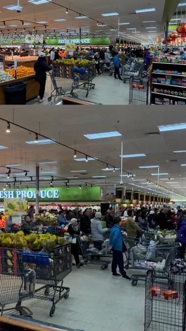Suhu Dingin Ekstrem Ancam AS, Warga Borong Persediaan di Supermarket