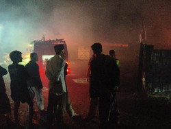 Pabrik Briket Arang di Kunduran Blora Kebakaran