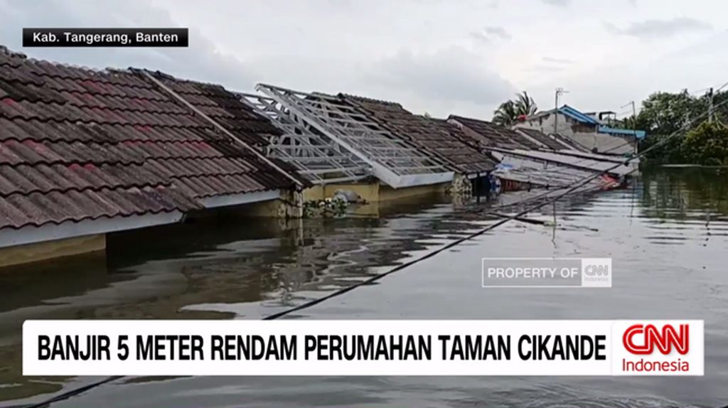 VIDEO: Banjir 5 Meter Rendam Perumahan Taman Cikande