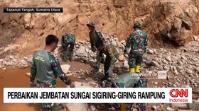 VIDEO: TNI Rampungkan Perbaikan Jembatan Di Tapanuli Tengah