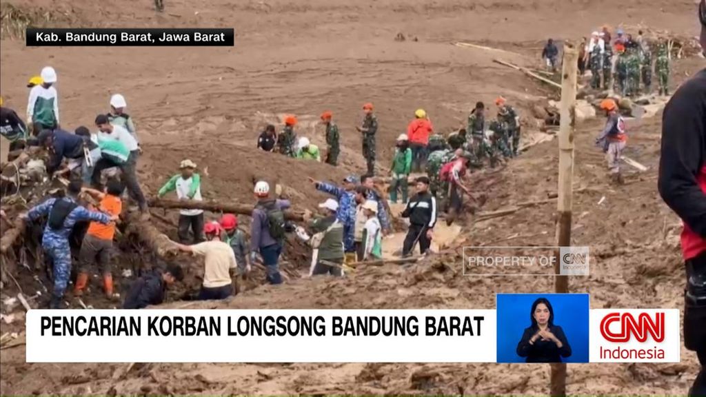 VIDEO: Pencarian Korban Longsor Bandung Barat Masih Berlangsung