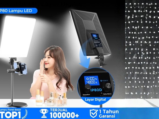 INBEX IP80 80W Lampu Panel Studio Lighting, Solusi Pencahayaan Profesional untuk Konten yang Lebih Keren!