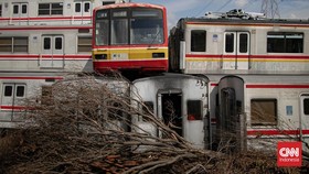 FOTO: Melihat 'Kuburan' Gerbong KRL di Depo Depok