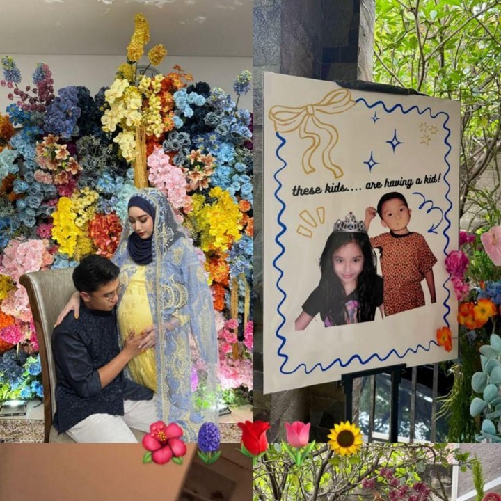<p>Baru-baru ini, putri Cindy Fatikasari menggelar acara tasyakuran tujuh bulan kehamilannya, Bunda. Acara tersebut berlangsung di lokasi semi <em>outdoor</em> yang dikelilingi banyak rangkaian bunga cantik. Pada momen ini, Tengku Syaira tampil anggun mengenakan <em>dress</em> bernuansa kuning dan biru. (Foto: Instagram @osnapitzcha/@cindyfatikasari18)</p>