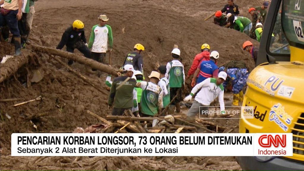 VIDEO: Pencarian Korban Longsor, 73 Orang Belum Ditemukan
