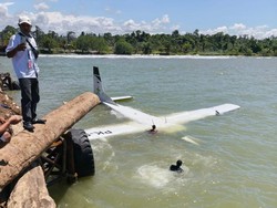 Pesawat Smart Air Jatuh di Pantai Nabire Alami Gangguan Mesin