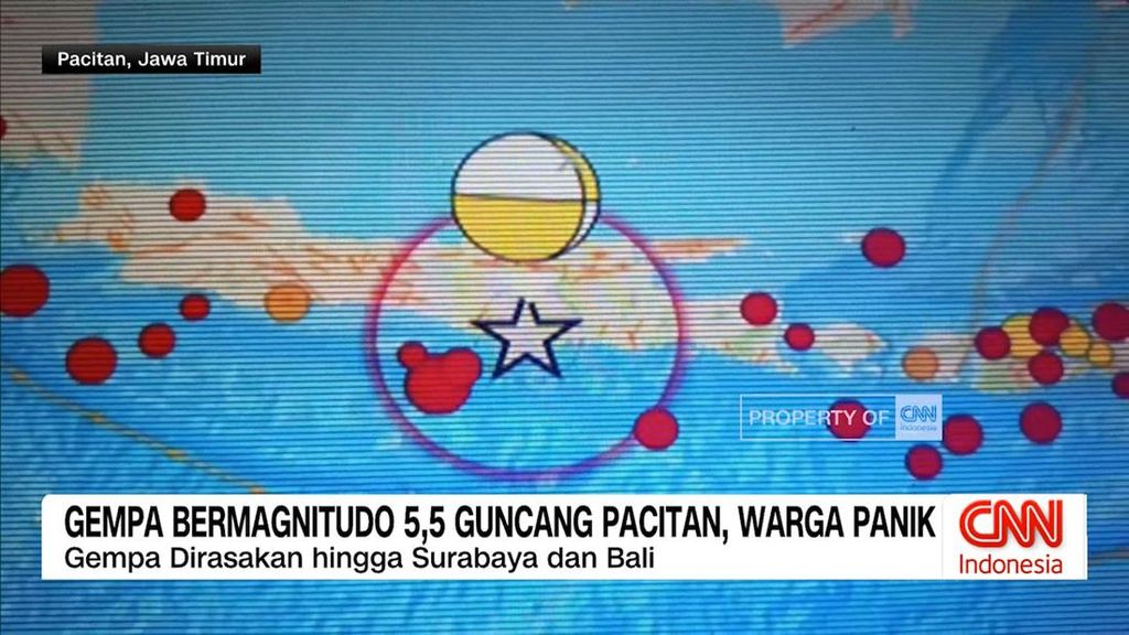 VIDEO: Gempa Bermagnitudo 5,5 Guncang Pacitan, Warga Panik